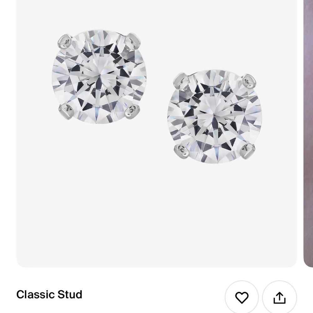 Elegant Silver Stud Earrings FROM THE GEMBERRY. 
NEVER WORN SIZE 8MM